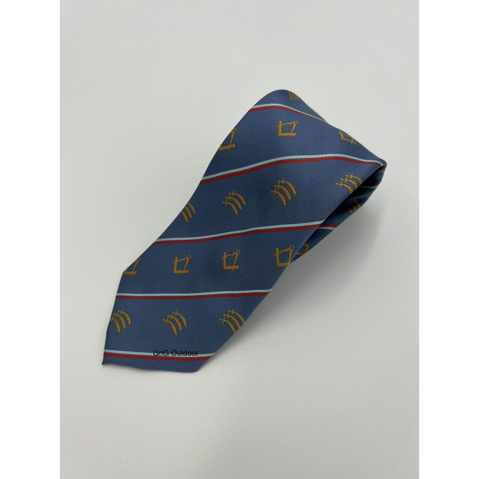 New Essex Lodge Tie Essex Masonic Regalia Light Blue Neck Tie Masonic Gift Tie