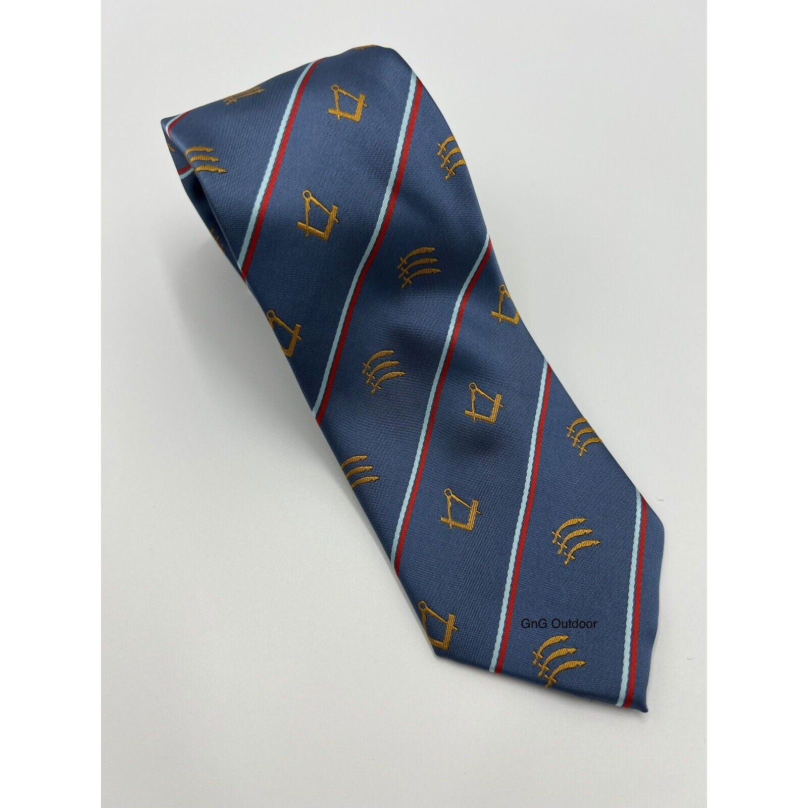 New Essex Lodge Tie Essex Masonic Regalia Light Blue Neck Tie Masonic Gift Tie