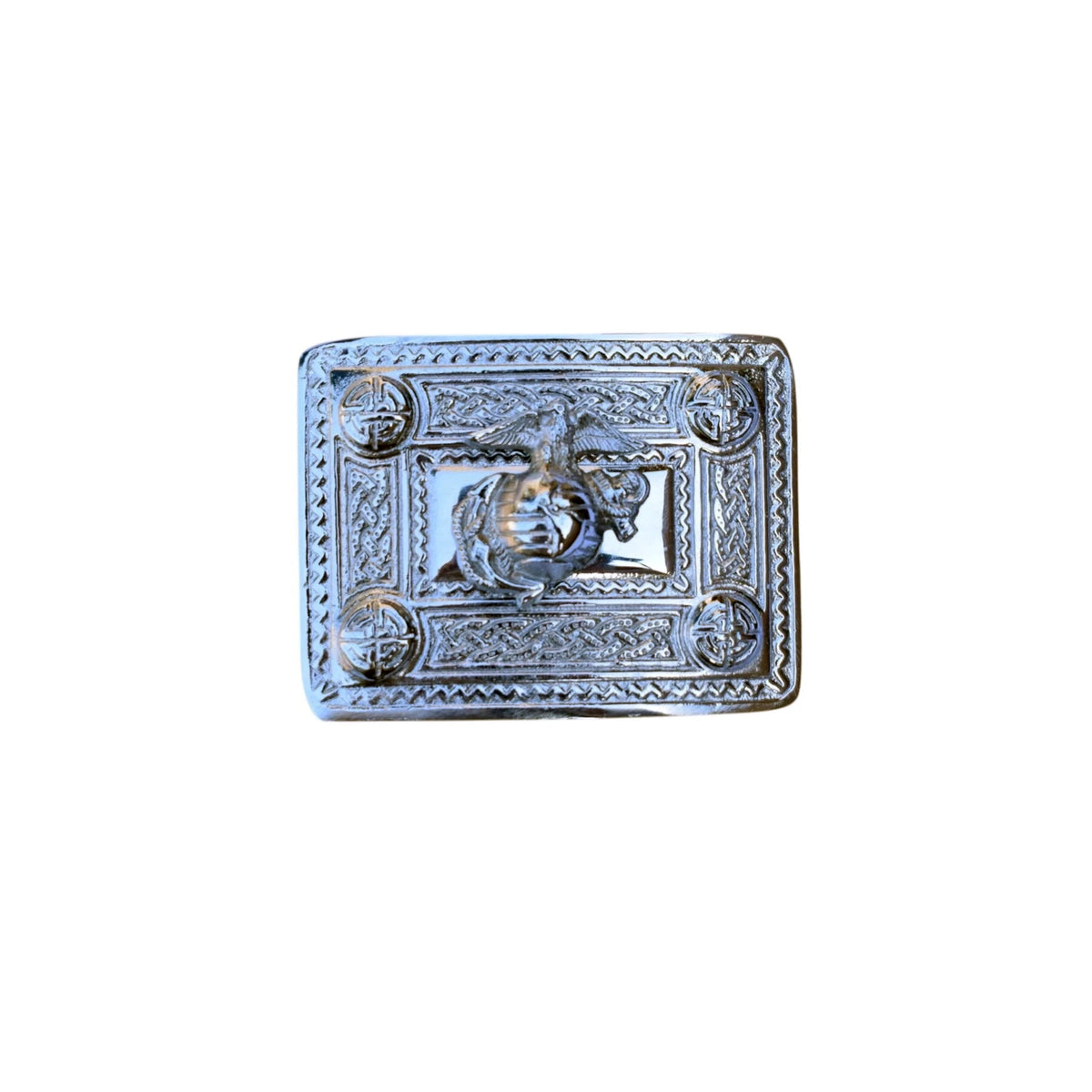 Scottish US Marian Badge kilt Belt Buckle Chrome Finish Belt Buckle