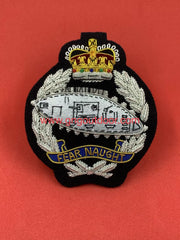 HS Royal Tank Regiment Blazer Badge Hand Embroidered Bullion & Wire Blazer Badge