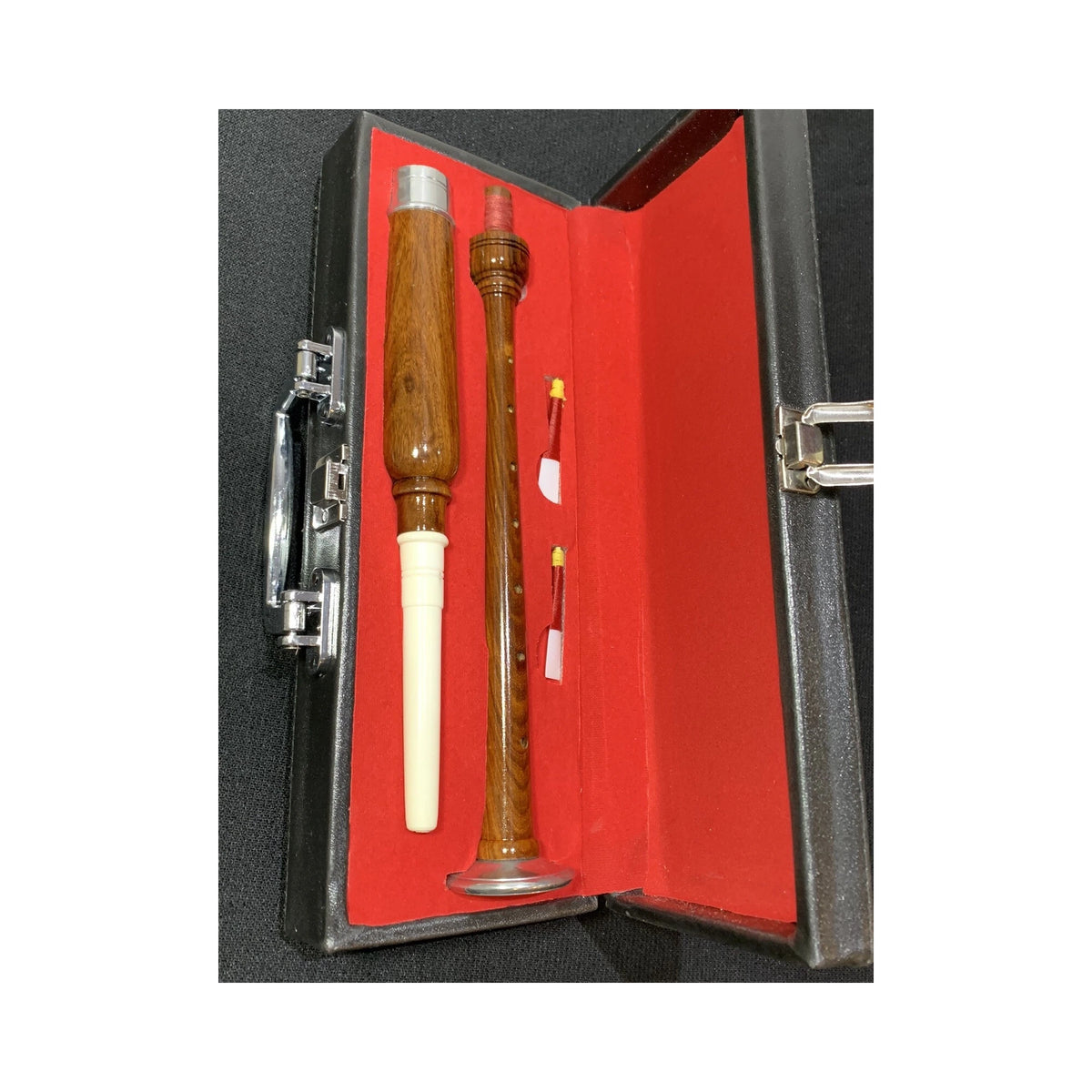 Great Highland Bagpipe Practice Chanter Rosewood And Chrome With Imitation Ivory