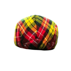 Scottish Men's Buchanan Tartan Flat Hat Elastic Fitting Tartan Cap