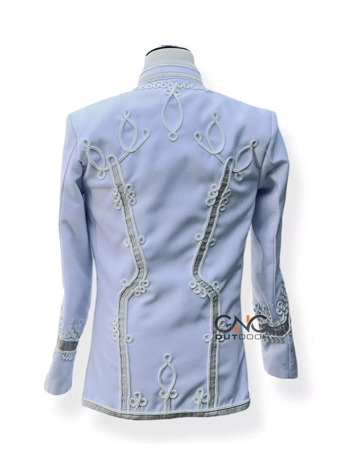 Napoleonic White Wool Military Jacket Steampunk Military Jacket Tunic Jacket
