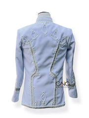 Napoleonic White Wool Military Jacket Steampunk Military Jacket Tunic Jacket
