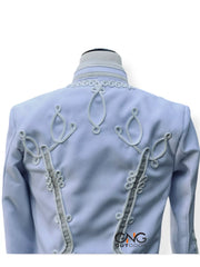 Napoleonic White Wool Military Jacket Steampunk Military Jacket Tunic Jacket
