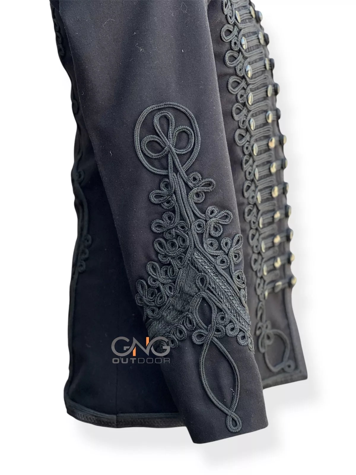 Napoleonic Black Wool Military Jacket Steampunk Military Jacket Tunic Jacket