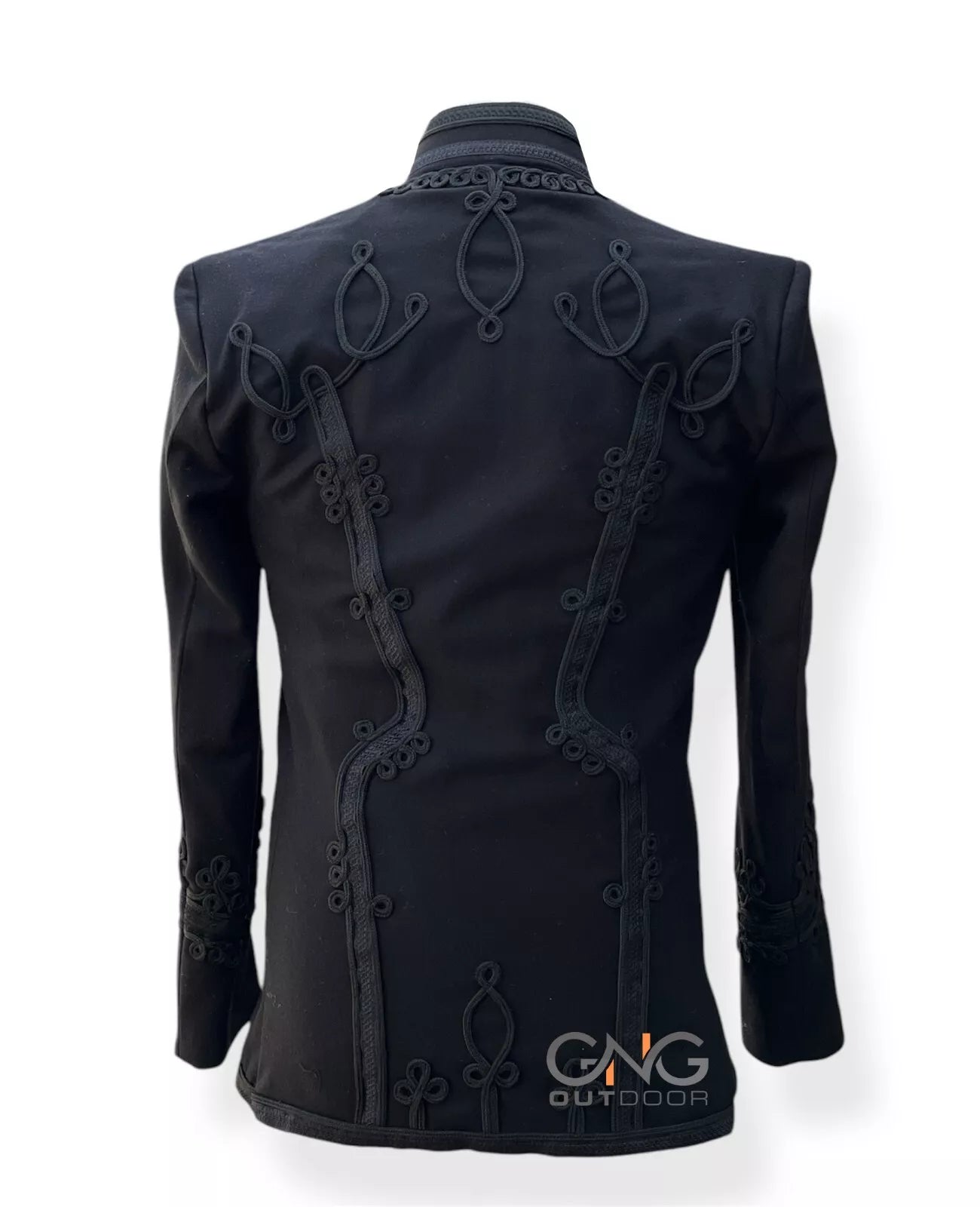 Napoleonic Black Wool Military Jacket Steampunk Military Jacket Tunic Jacket
