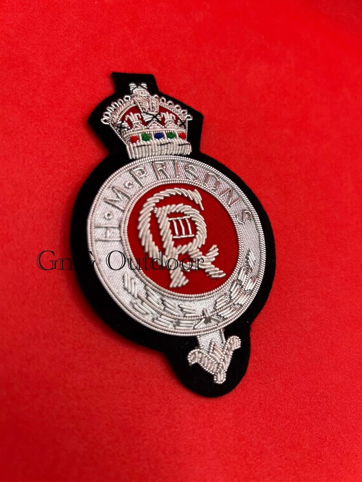 King’s Crown HM Prisons Embroidered Blazer Badge Wire And Bullion Blazer Badge