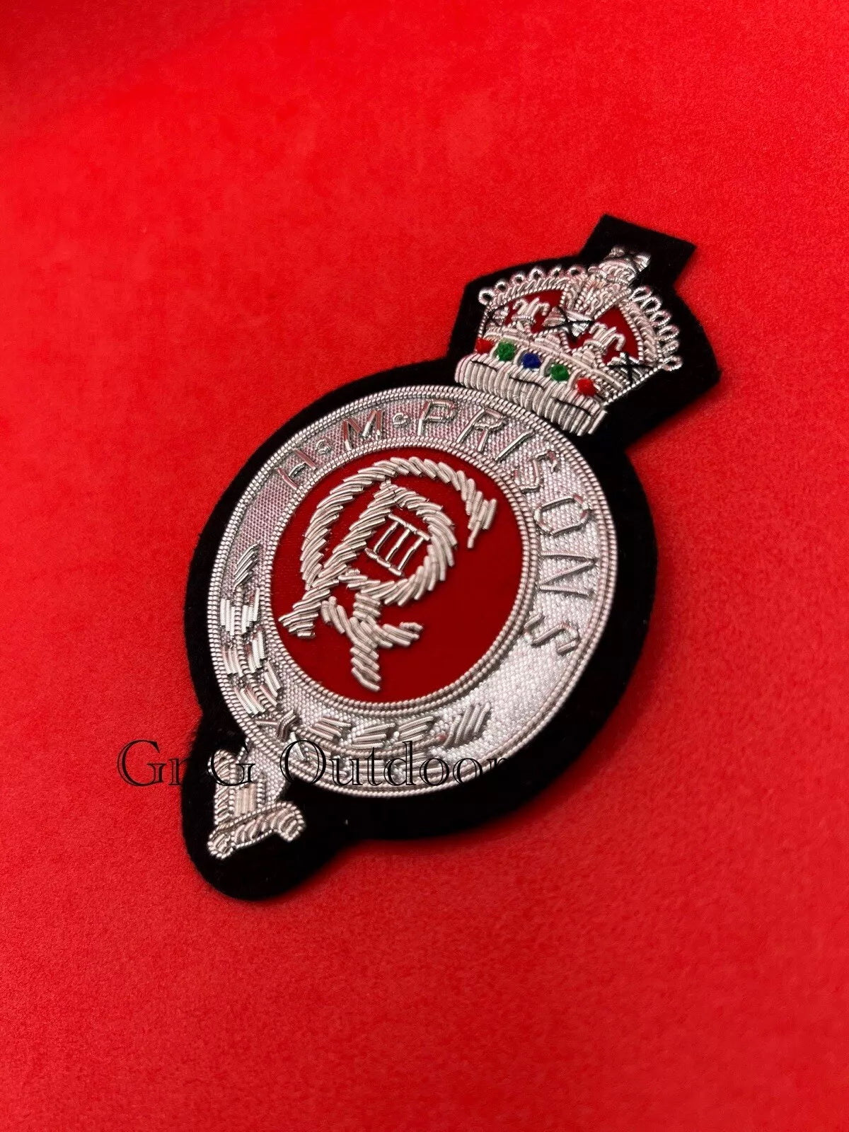 King’s Crown HM Prisons Embroidered Blazer Badge Wire And Bullion Blazer Badge