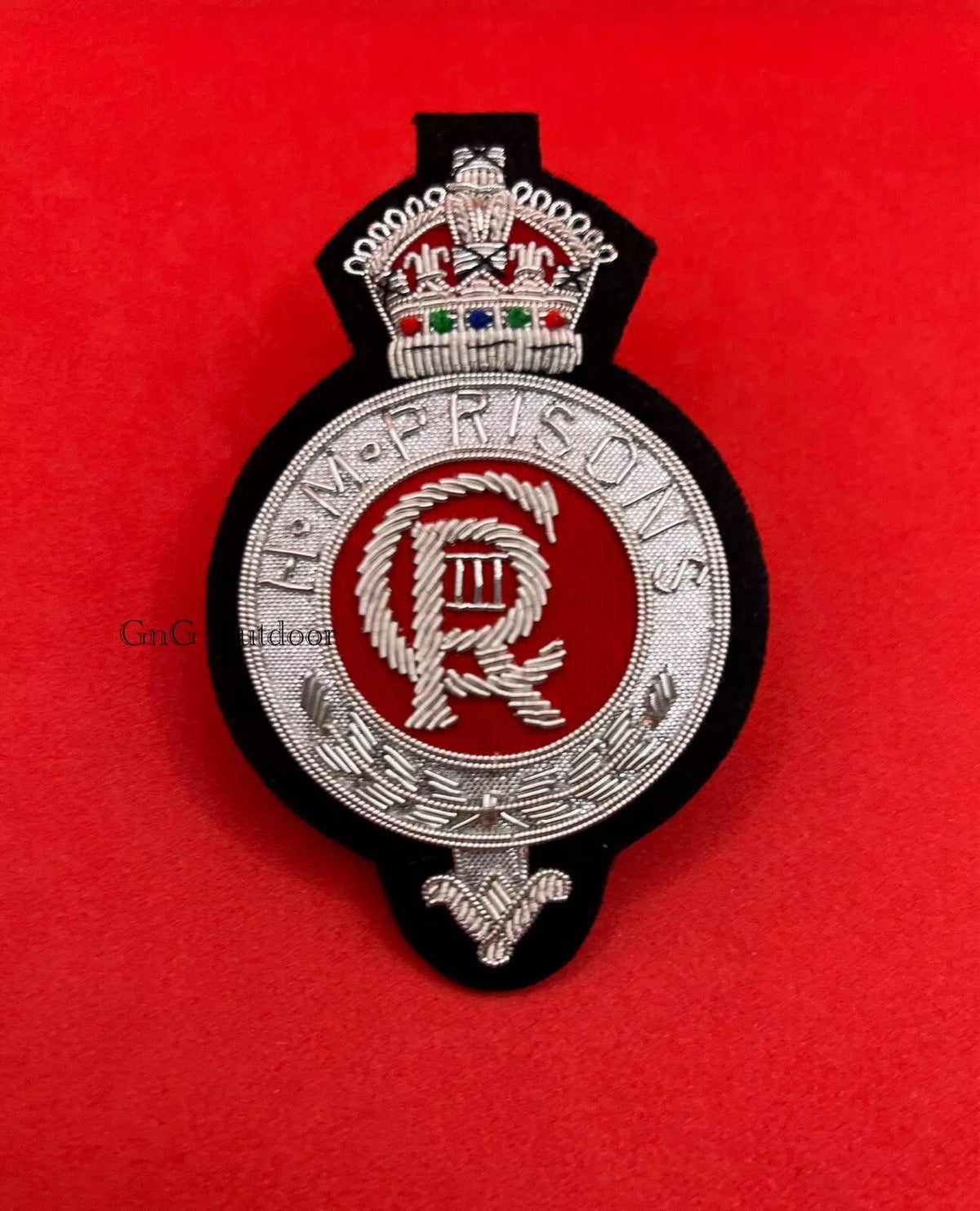 King’s Crown HM Prisons Embroidered Blazer Badge Wire And Bullion Blazer Badge