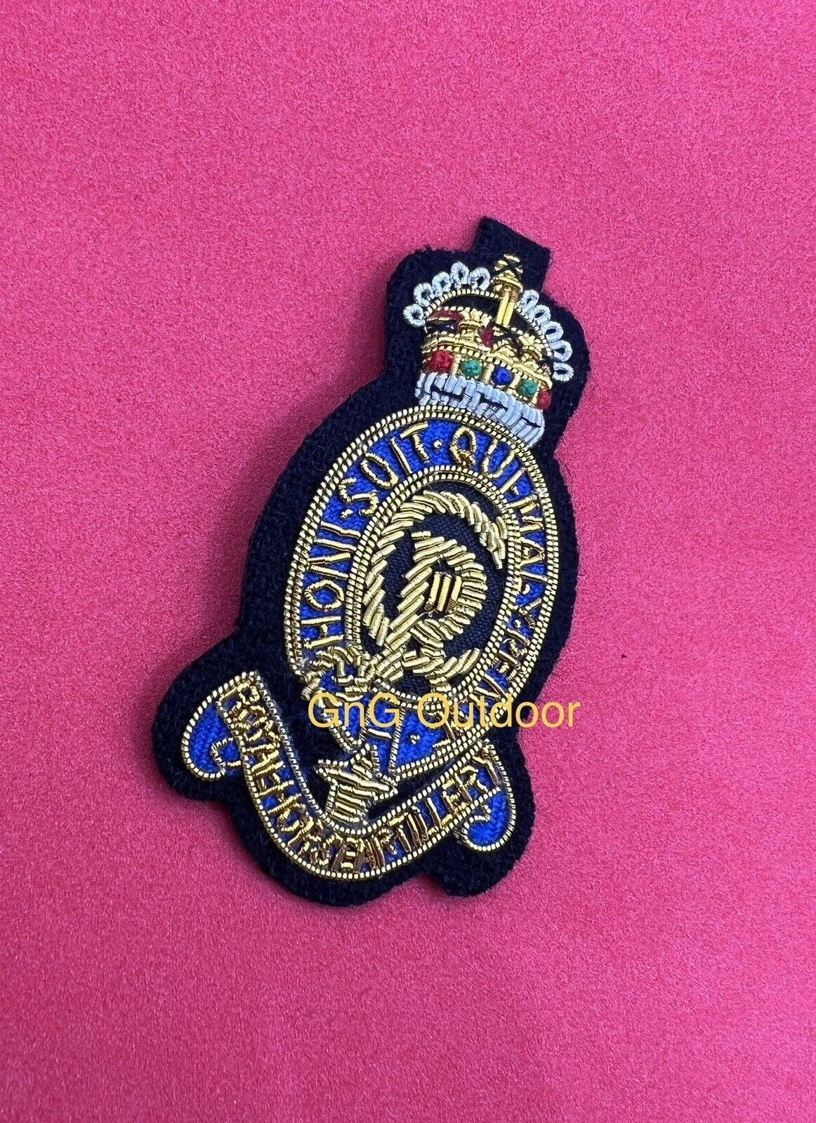 King’s Crown Royal Horse Artillery Cap Badge RHA Embroidered Wire Cap Badge