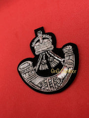 King’s Crown Rifles Regiment Beret Badge RR Embroidered Bullion Wire Cap Badge