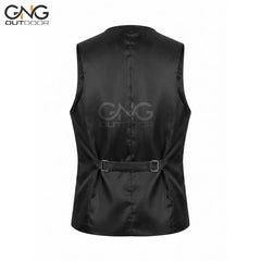 Men's Wedding Yellow Wool 5 Button Vest Scottish Kilt Waistcoat