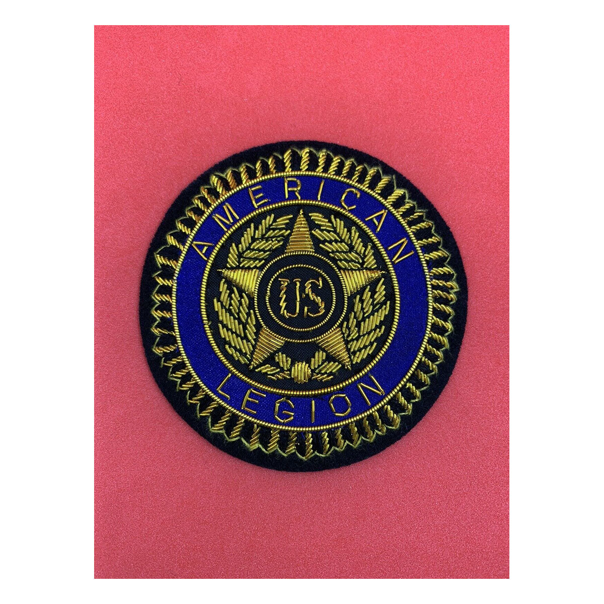 American Legion Blazer Badge USA Military Hand Embroidered Bullion Wire Blazer Badge