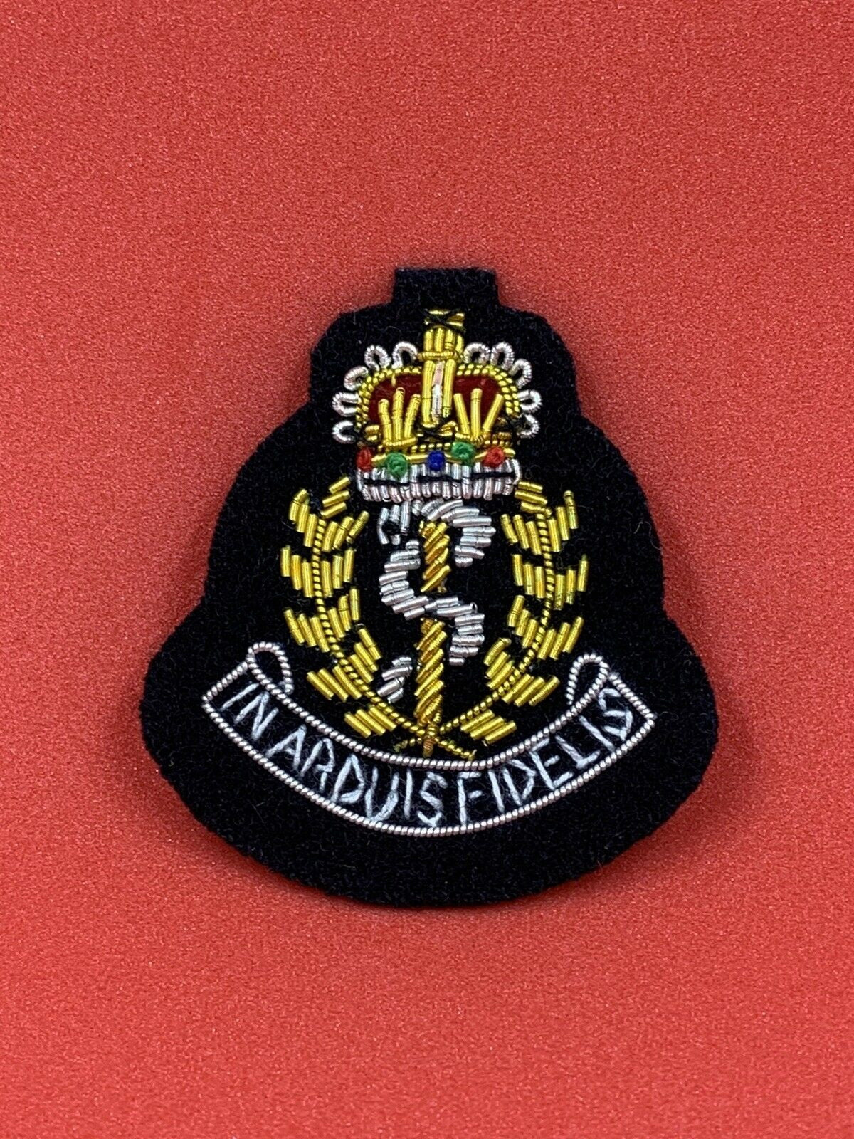 RAMC Officers Beret Cap Badges. Army, Bullion And Wire Cap Badge on Black