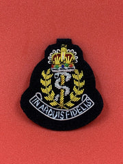 RAMC Officers Beret Cap Badges. Army, Bullion And Wire Cap Badge on Black