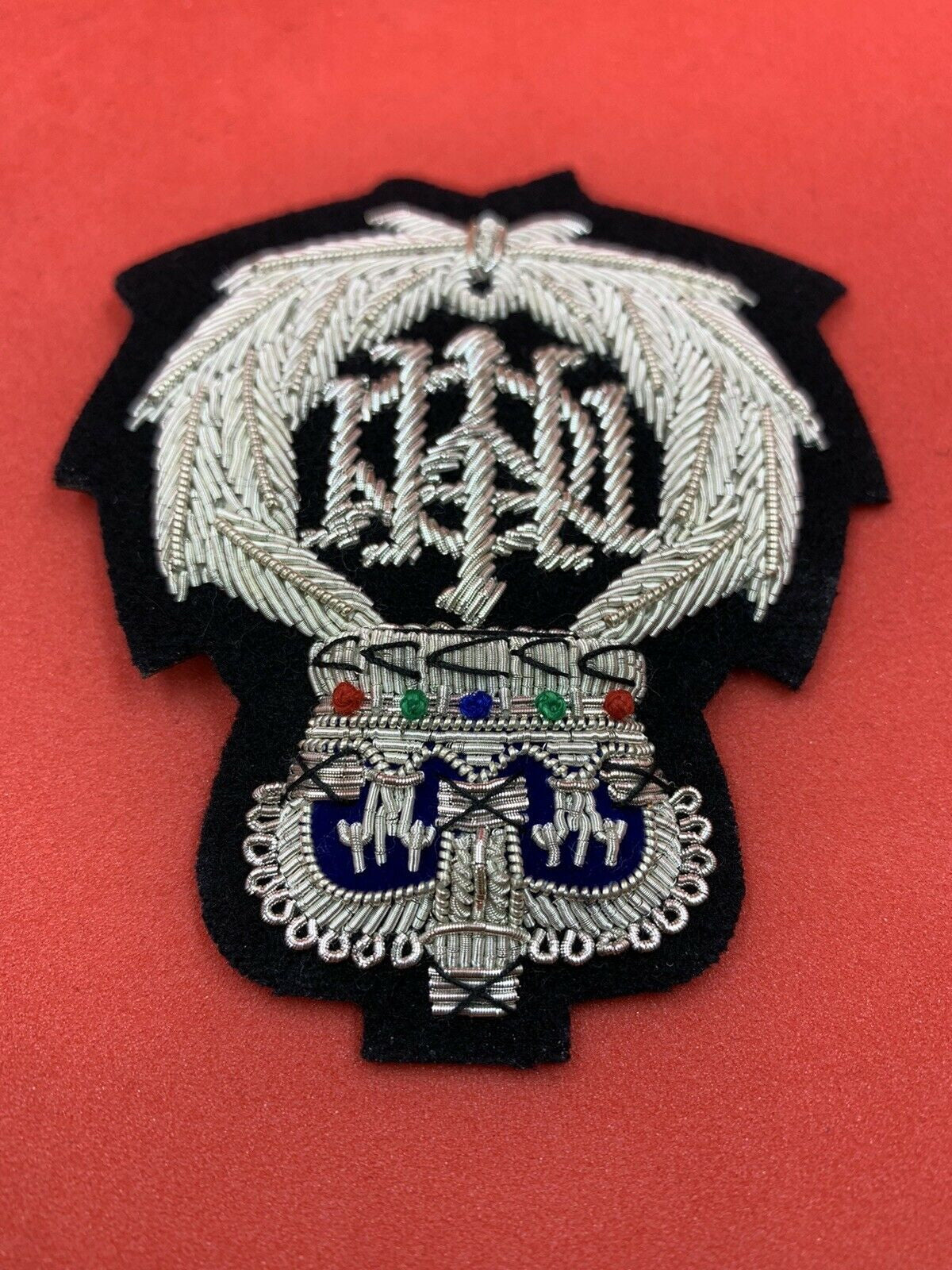 HMIC Inspectorate of Constabularies Silver Hat Badge Hand Embroidered Cap Badge