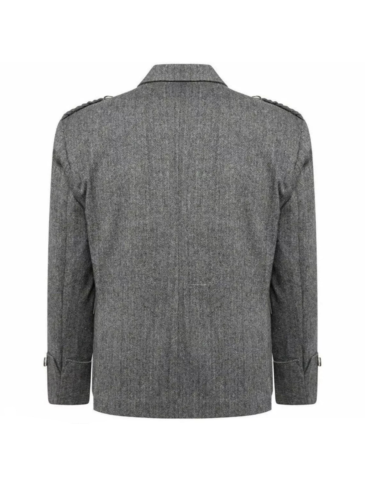 Grey Tweed Argyle kilt jacket with waistcoat wedding kilt jacket for men