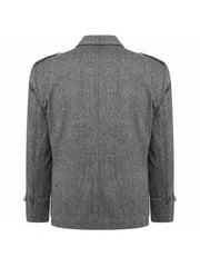 Grey Tweed Argyle kilt jacket with waistcoat wedding kilt jacket for men