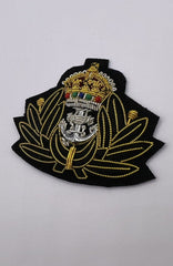 King’s Crown Royal Navy Chaplains Beret Badge RN Embroidered Bullion Wire Badge