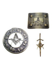 Men's Scottish Masonic Antique Kilt Pin, Brooch, Buckle