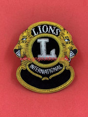 Lions International Blazer Badge Hand Embroidered Bullion Wire Blazer Badge