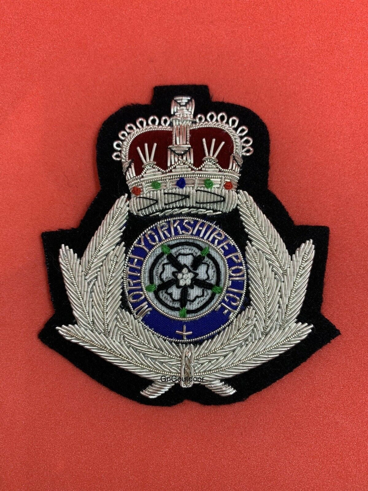Queensland Police Commissioner Cap Badge Australian Police Embroidered Cap Badge