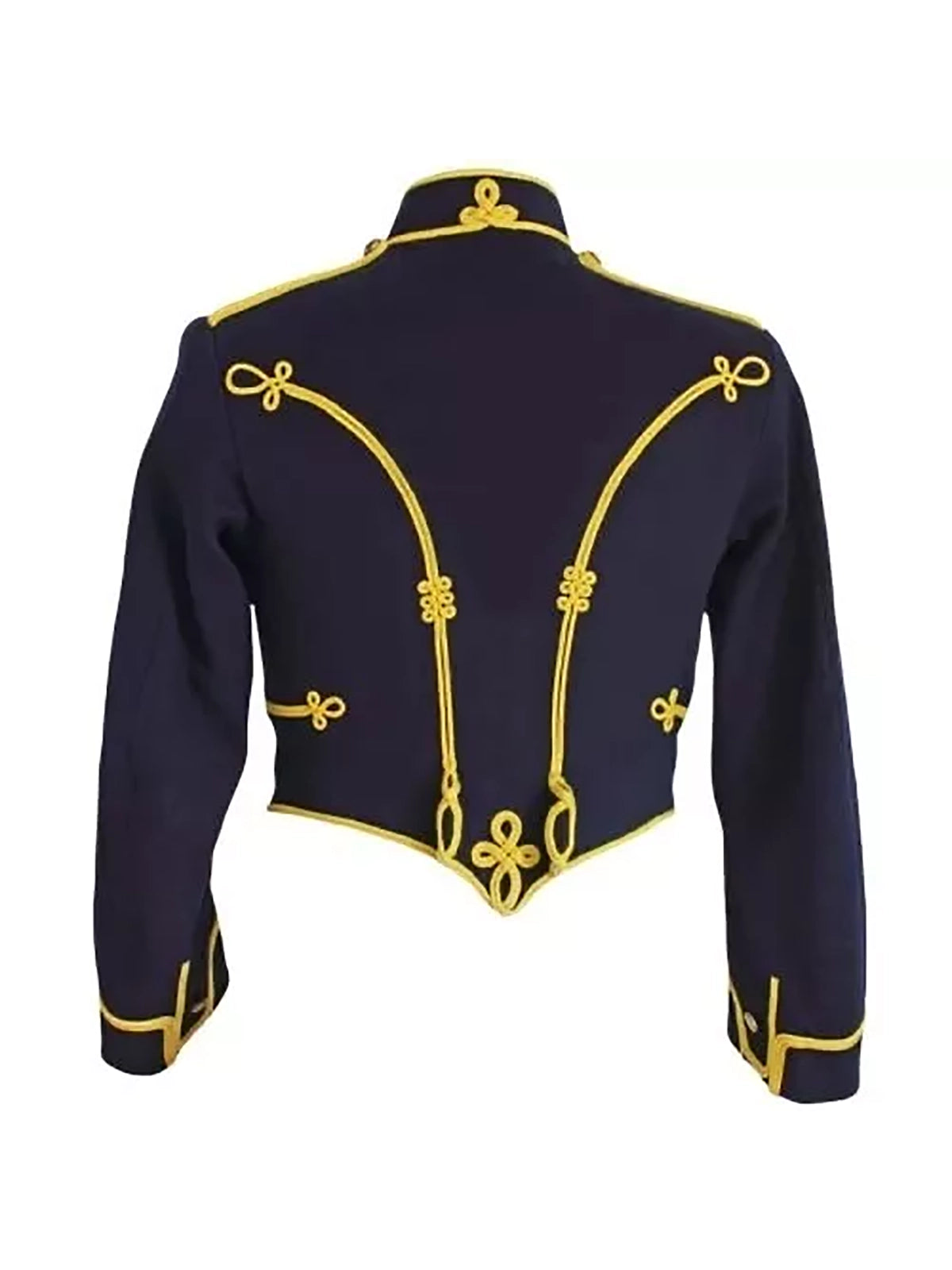 Navy Blue Hussar Wool Military uniform jacket Handmade Scottish Tunic Jacket