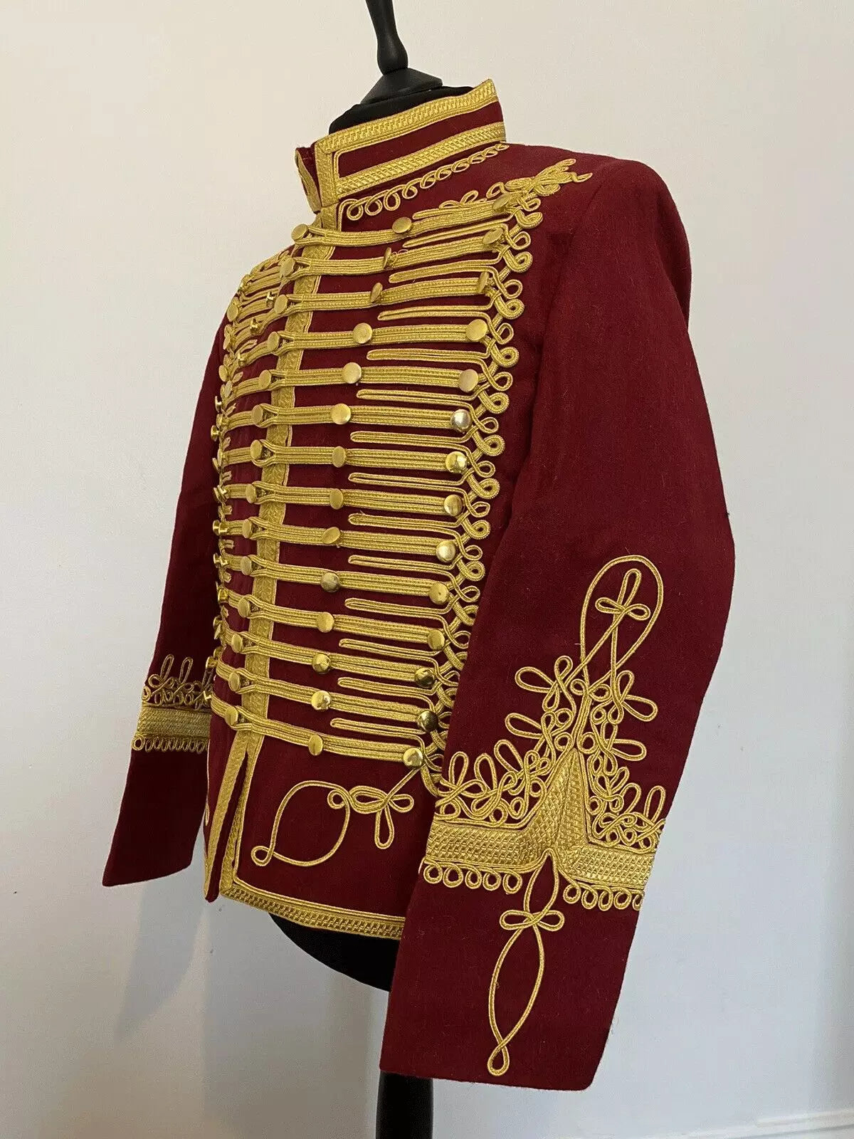 Men's Napoleonic Hussar Wool Military uniform jacket Handmade Scottish Jacket