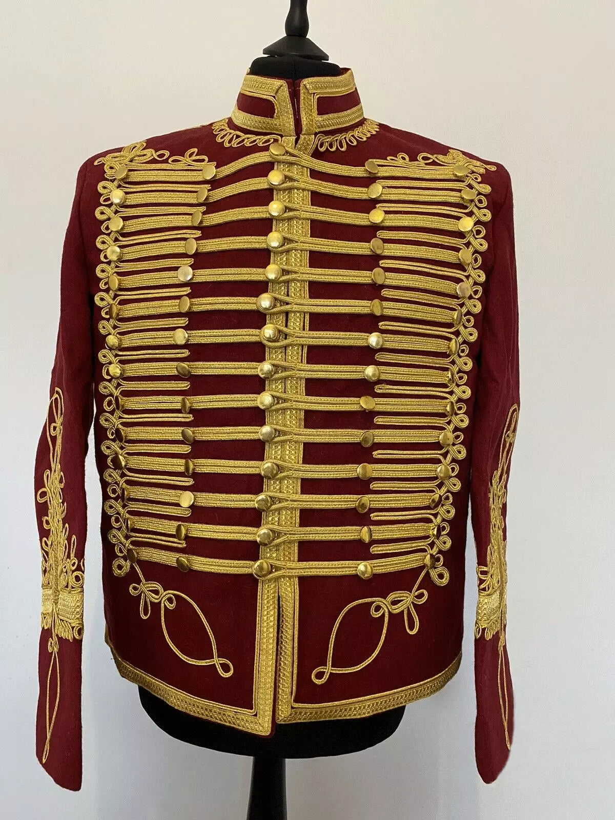 Men's Napoleonic Hussar Wool Military uniform jacket Handmade Scottish Jacket