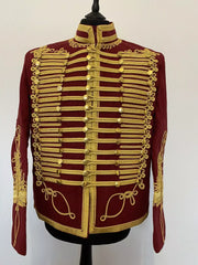 Men's Napoleonic Hussar Wool Military uniform jacket Handmade Scottish Jacket