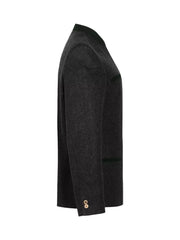 German Bavarian Jacket Charcoal Grey Wool Jacket | Traditional Custom Jacket