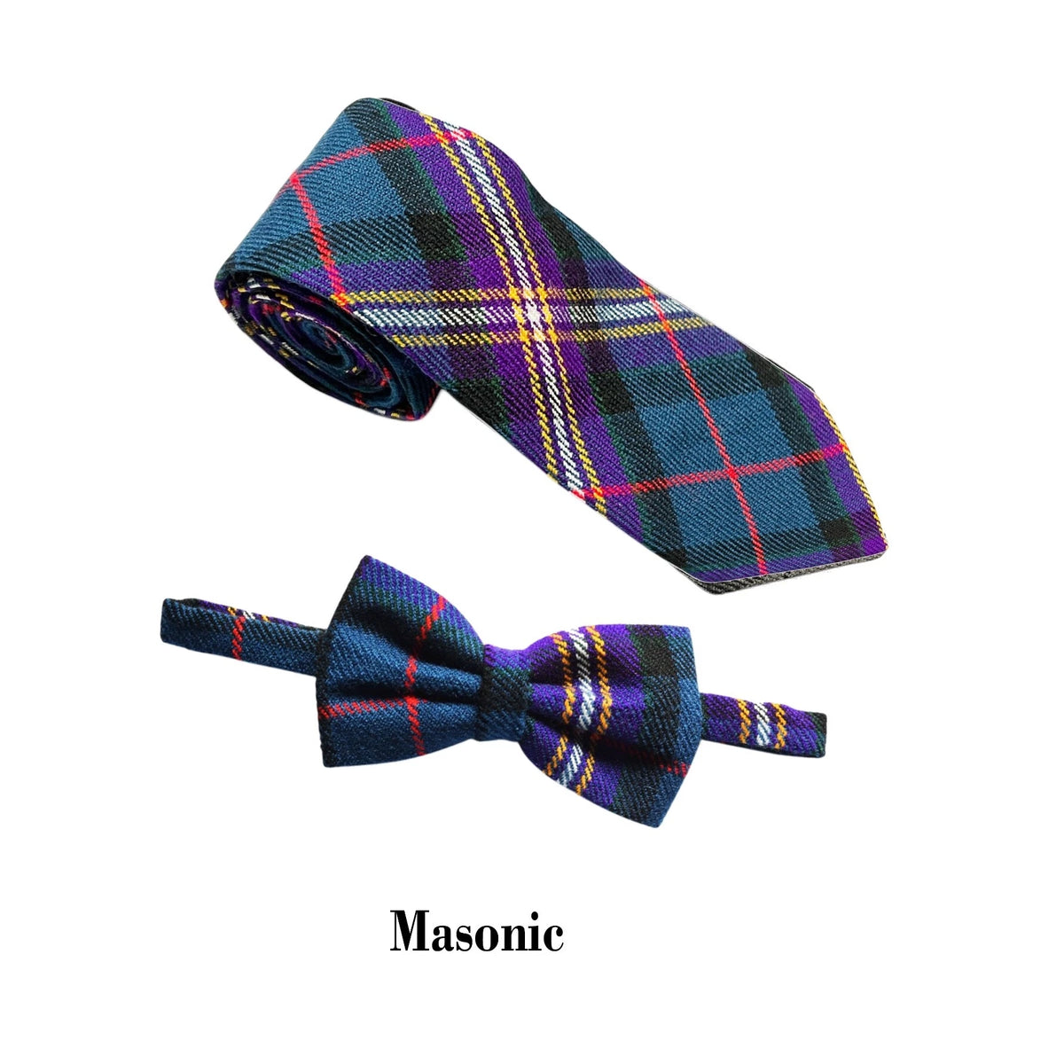 Men's Scottish Masonic Tartan Bow And Tie Formal Bow Tie For Wedding