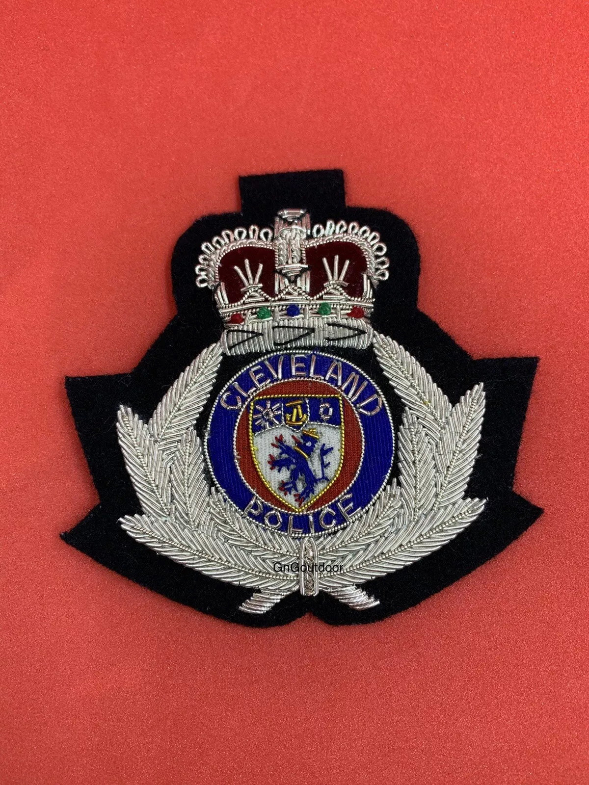 Cleveland Police Embroidered Bullion Wire Hat Badge Cleveland Cap Badge