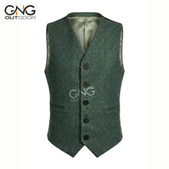 Lovat Green Wool Argyll Jacket with Crail Cuffs | Traditional Scottish Highland Jacket