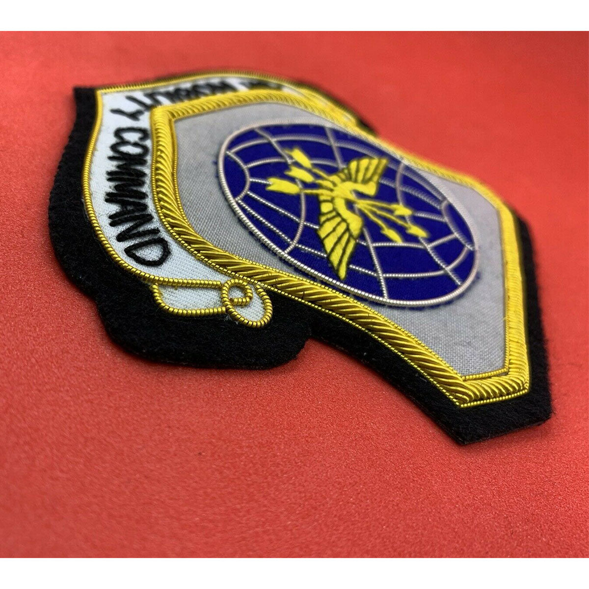 Air Mobility Command Patch USAF Hand Embroidered Bullion Wire Blazer Badge