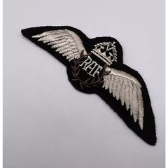 King’s Crown RAF Pilot Wings Royal Air Force Sew On Embroidered Badge RAF Patch