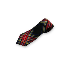 Men's Scottish Black Stewart Tartan tie Formal Tie For Wedding