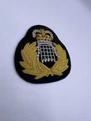 H.M. Customs And Excise Officers Embroidered Cap Badge With Unusual Portcullis