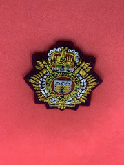 Royal Logistics Corps Cap Badge RLC Officers Beret Embroidered Badge On Maroon Felt