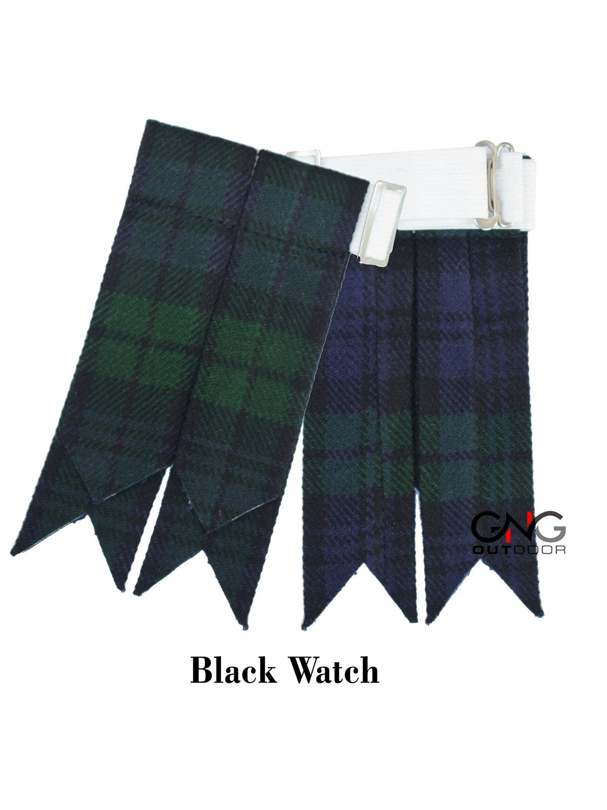 Men's Scottish Black Watch Tartan Kilt Flashes