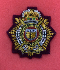 Royal Logistics Corps Cap Badge RLC Officers Beret Embroidered Badge On Maroon Felt