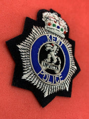 Kent Police Hat Badge Kent Police Hand Embroidered Bullion Wire Cap Badge