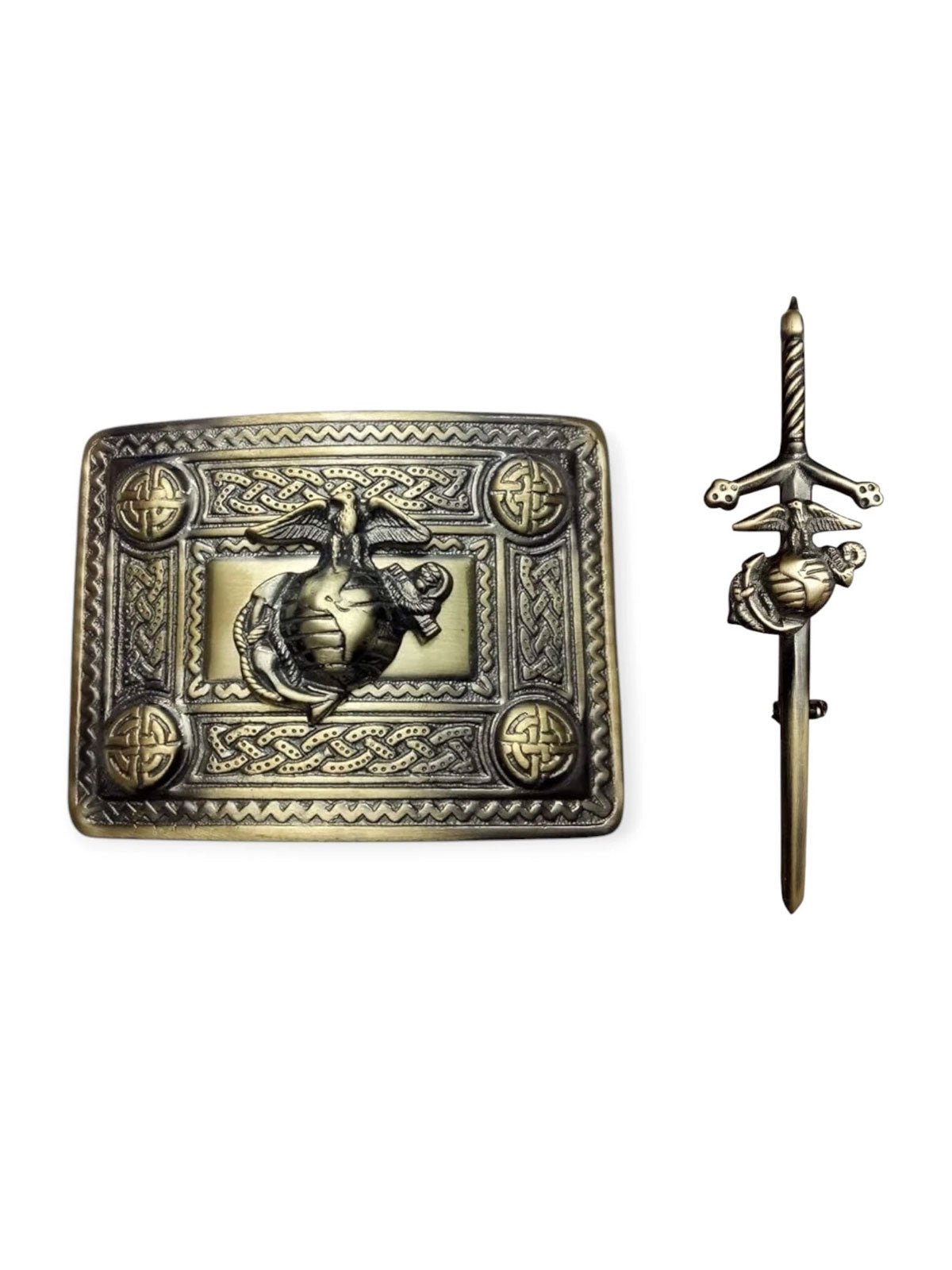 Men's Scottish US Marian Antique Kilt Pin and Buckle