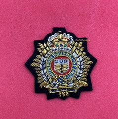 King’s Crown Royal Logistics Corps Cap Badge RLC Hand Embroidered Beret Badge