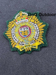 King’s Crown Royal Logistics Corps Cap Badge RLC Embroidered Badge On Green