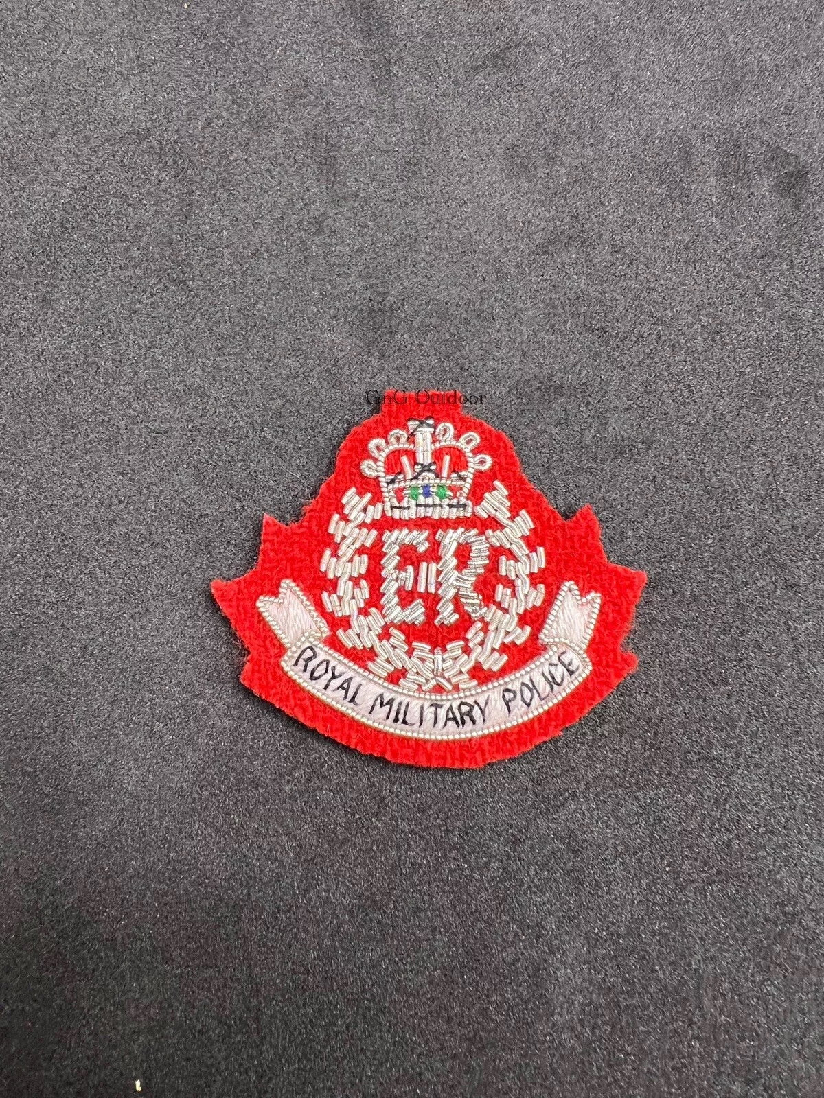 Royal Military Police Beret Badge Queen’s Crown RMP Hand Embroidered Cap Badge
