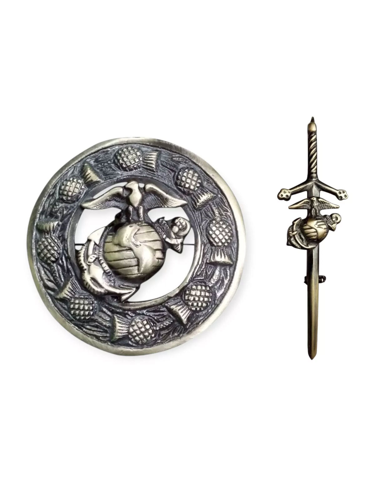 Men's Scottish US Marian Antique Kilt Pin and Brooch