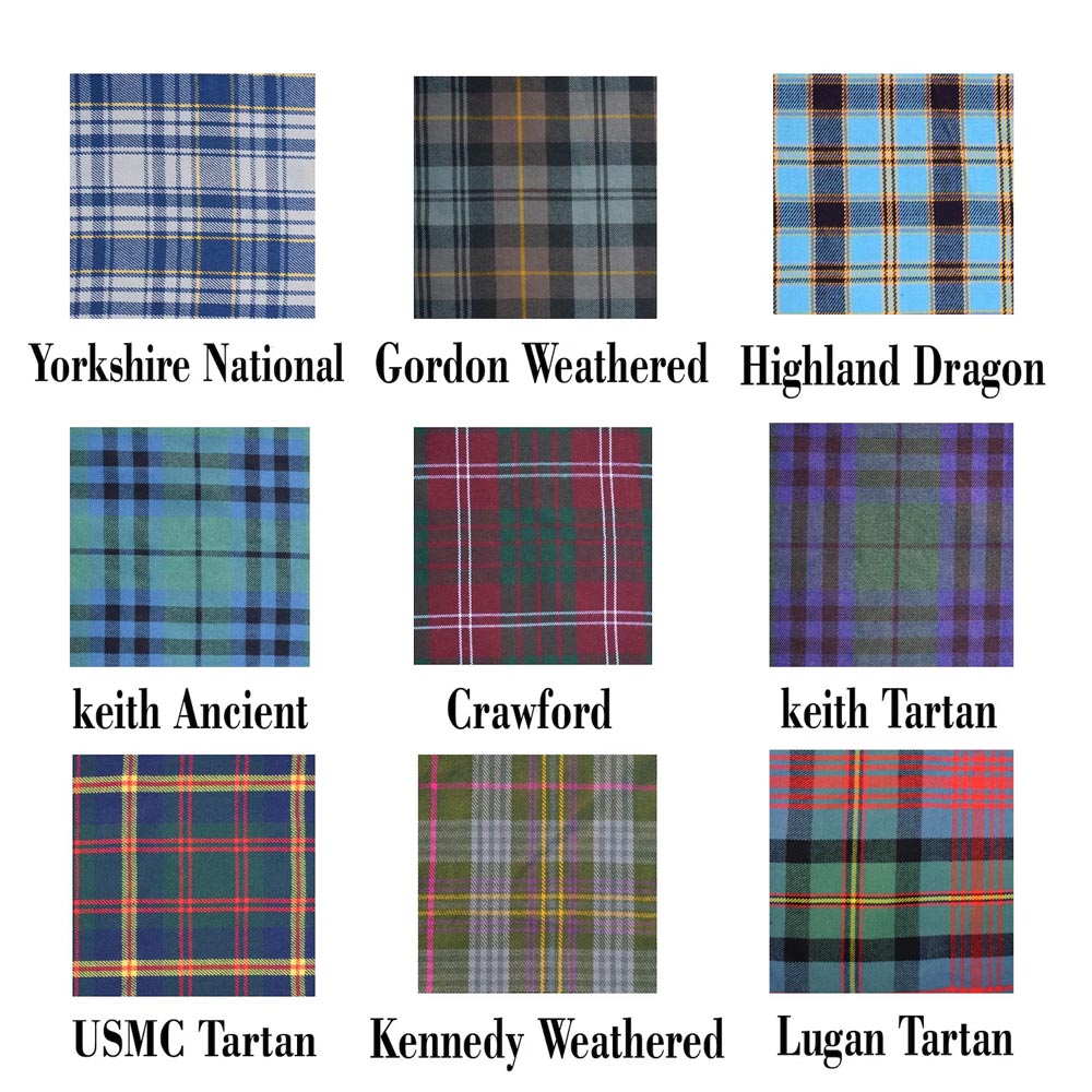 Men’s Gun Tartan 5-Yard Kilt  5-Piece Highland Wedding Outfit