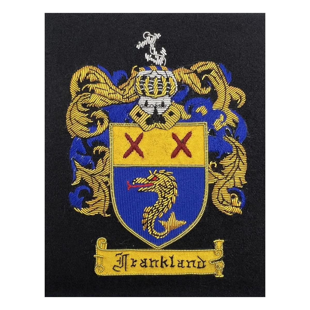 Customise Family Crest Blazer Badge Hand Embroidered Bullion Family Crest Design